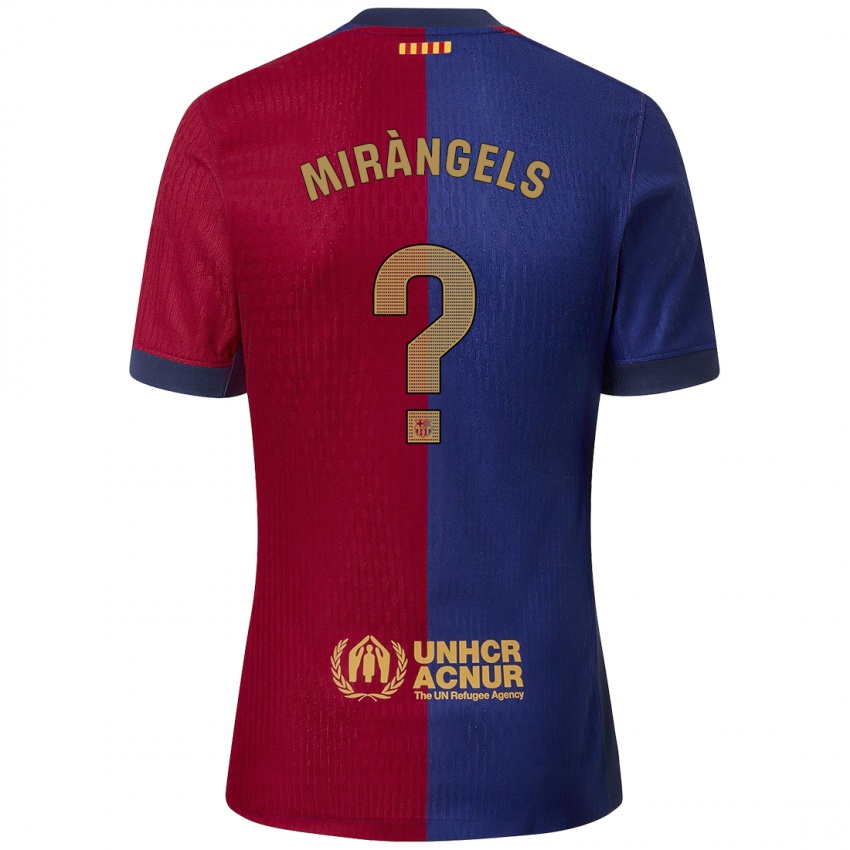 Kinderen Xavi Miràngels #0 Blauw Rood Thuisshirt Thuistenue 2024/25 T-Shirt