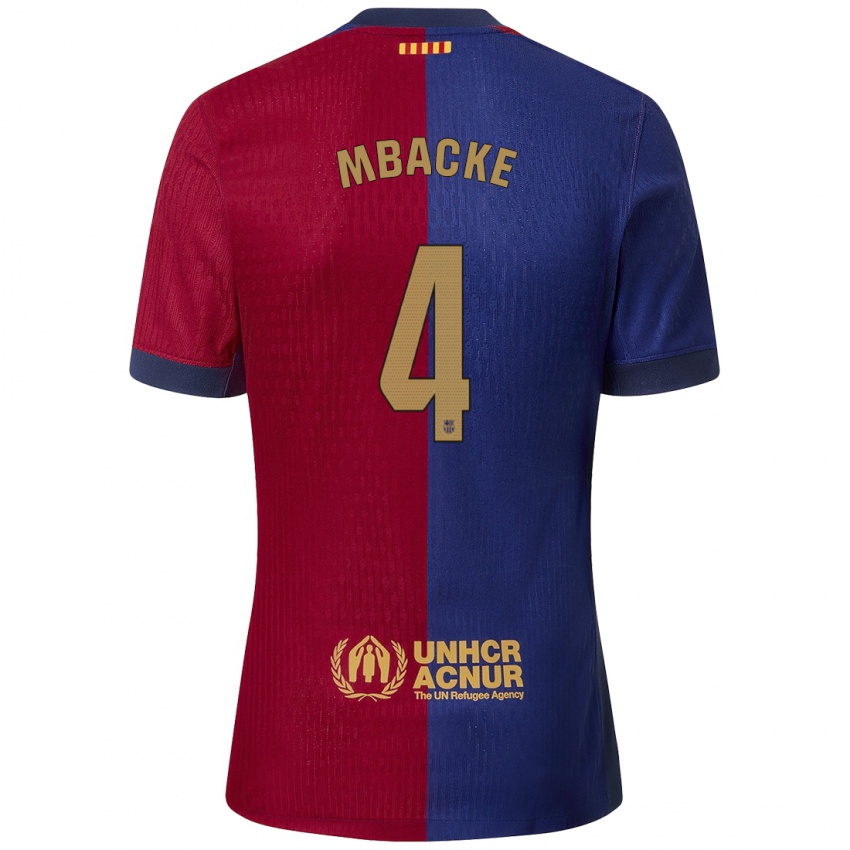 Kinderen Mamadou Fall #4 Blauw Rood Thuisshirt Thuistenue 2024/25 T-Shirt