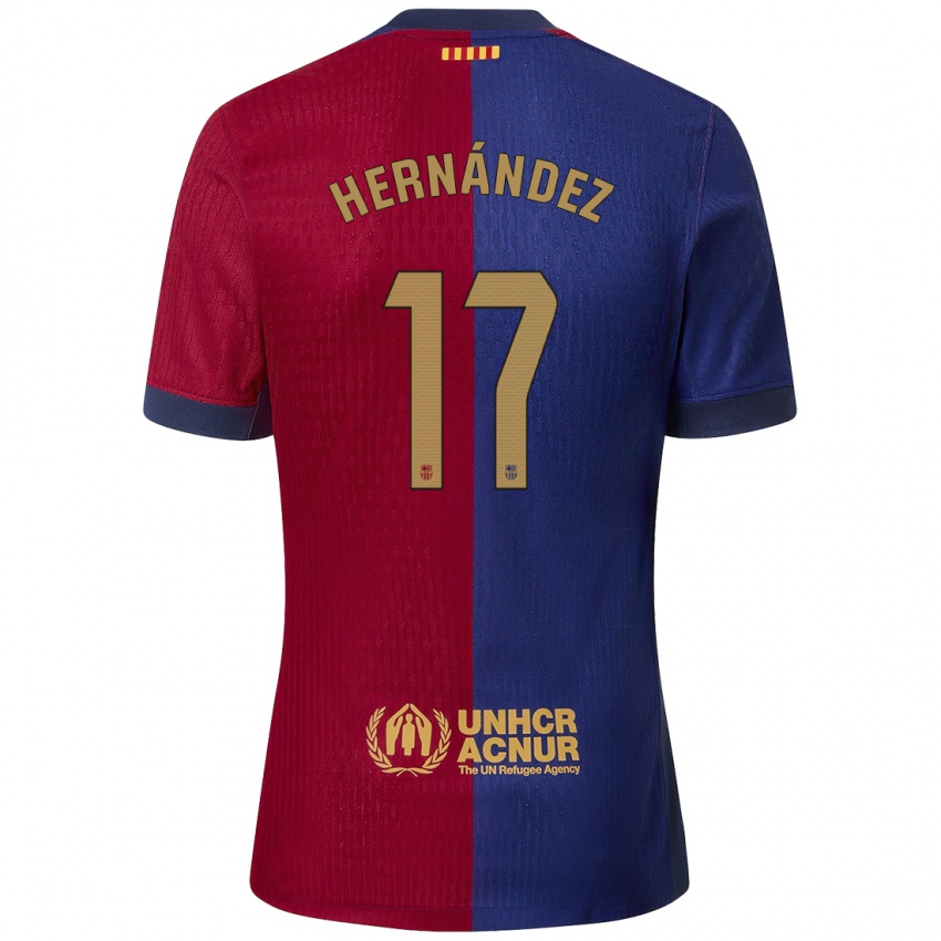 Kinderen Juan Hernández #17 Blauw Rood Thuisshirt Thuistenue 2024/25 T-Shirt