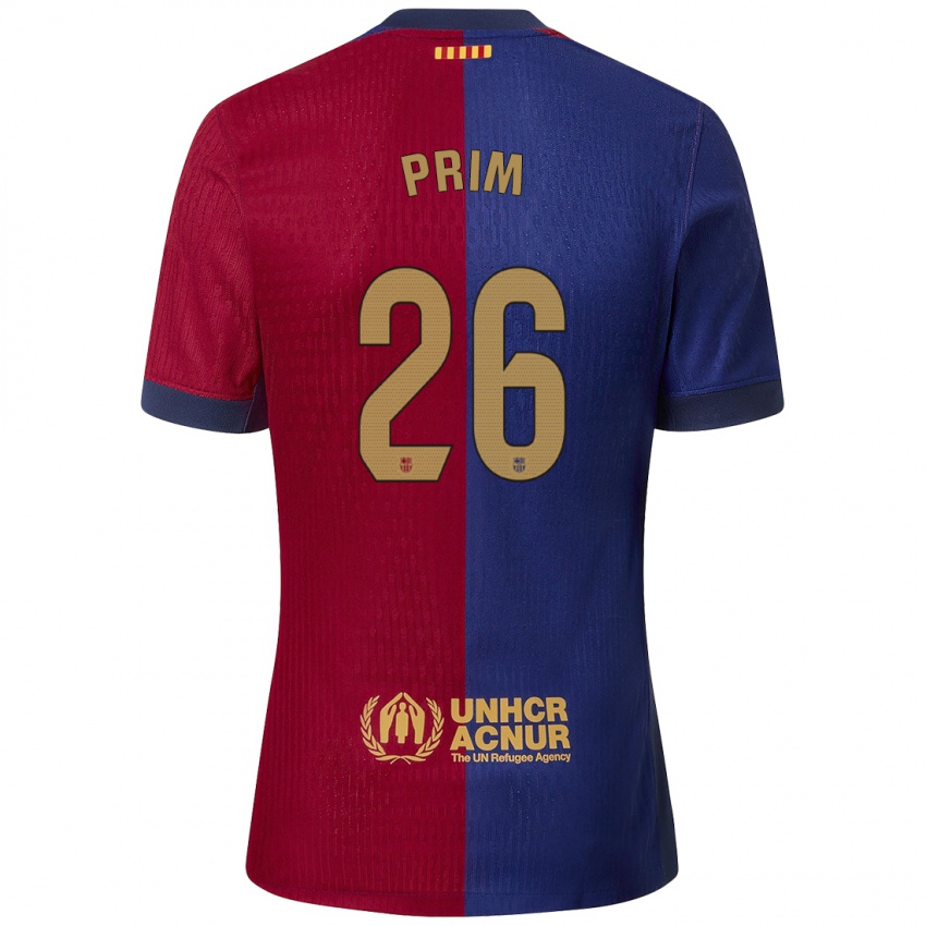 Kinderen Pau Prim #26 Blauw Rood Thuisshirt Thuistenue 2024/25 T-Shirt