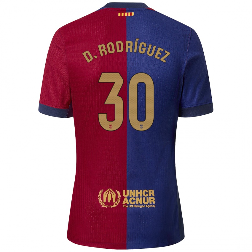 Kinderen Dani Rodríguez #30 Blauw Rood Thuisshirt Thuistenue 2024/25 T-Shirt