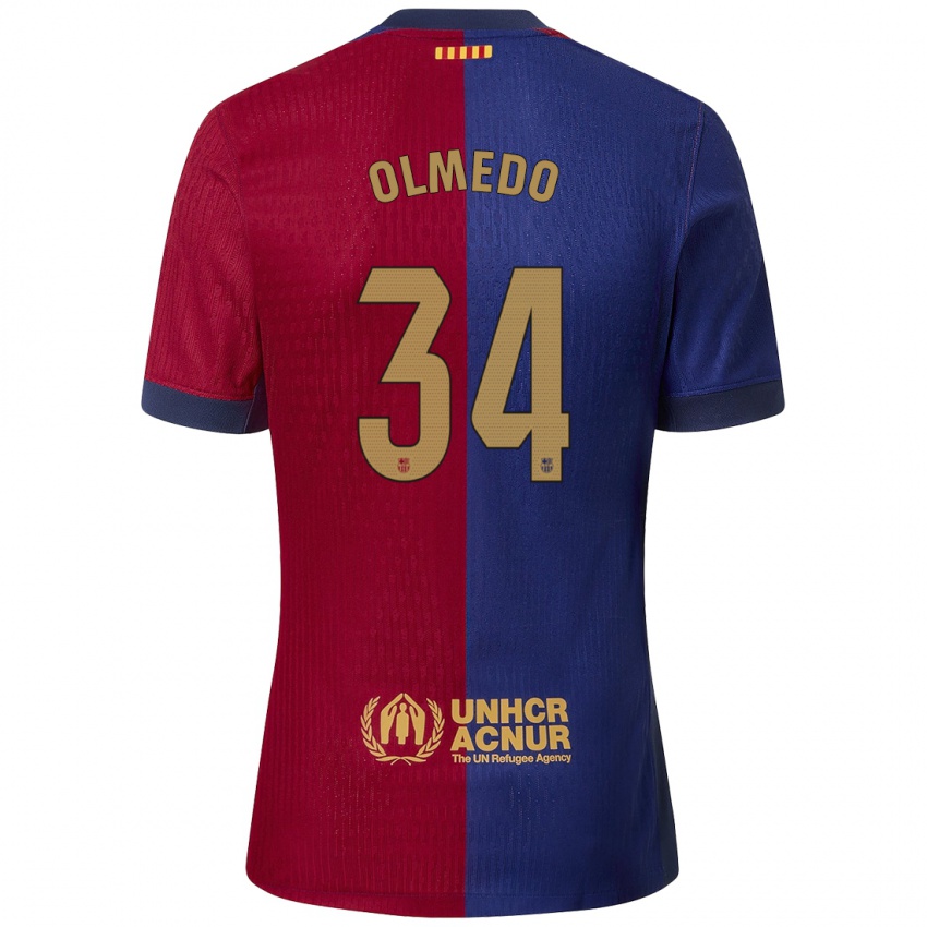 Kinderen Alexis Olmedo #34 Blauw Rood Thuisshirt Thuistenue 2024/25 T-Shirt