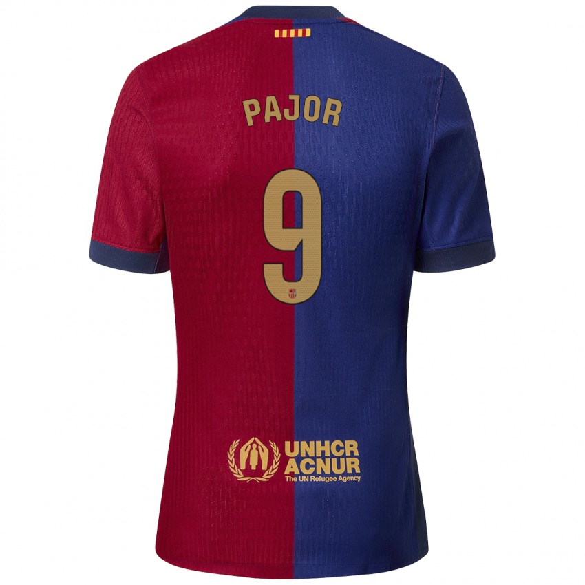 Kinderen Ewa Pajor #9 Blauw Rood Thuisshirt Thuistenue 2024/25 T-Shirt