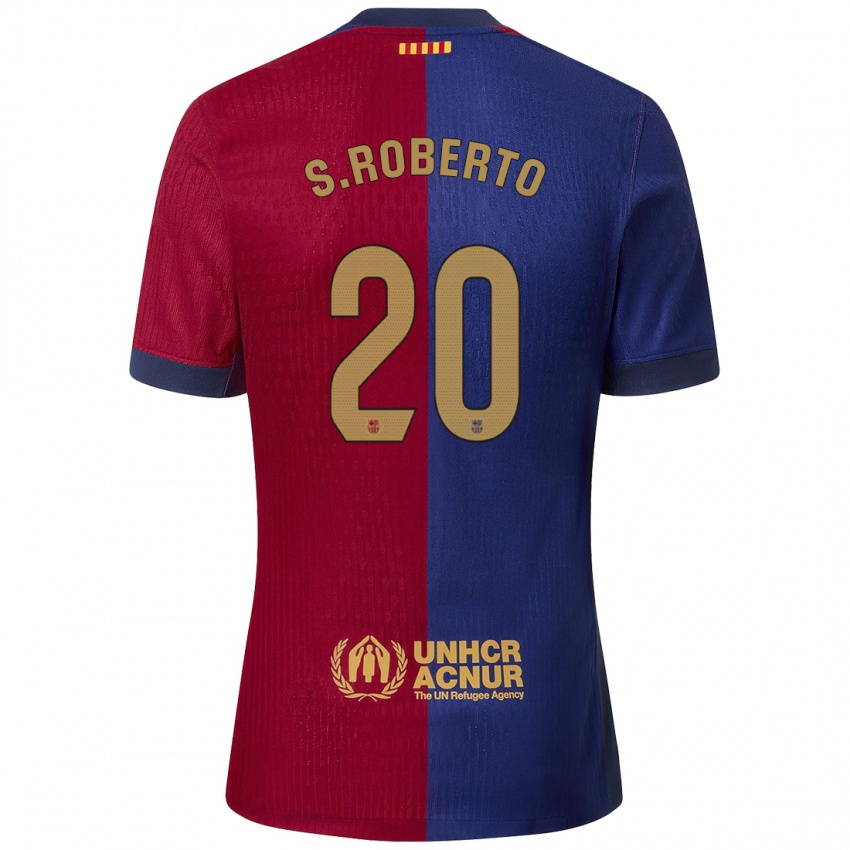 Kinderen Sergi Roberto #20 Blauw Rood Thuisshirt Thuistenue 2024/25 T-Shirt