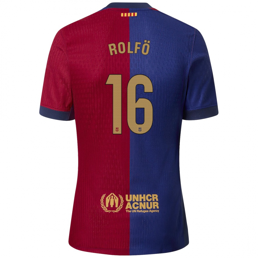 Kinderen Fridolina Rolfo #16 Blauw Rood Thuisshirt Thuistenue 2024/25 T-Shirt