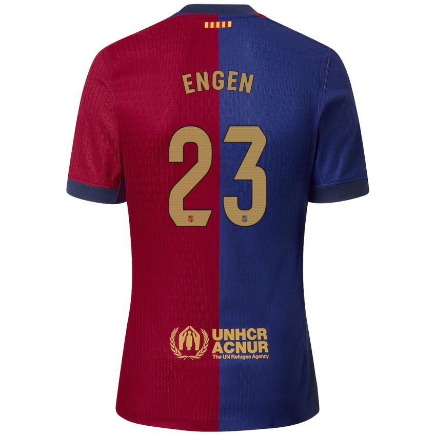 Kinderen Ingrid Engen #23 Blauw Rood Thuisshirt Thuistenue 2024/25 T-Shirt