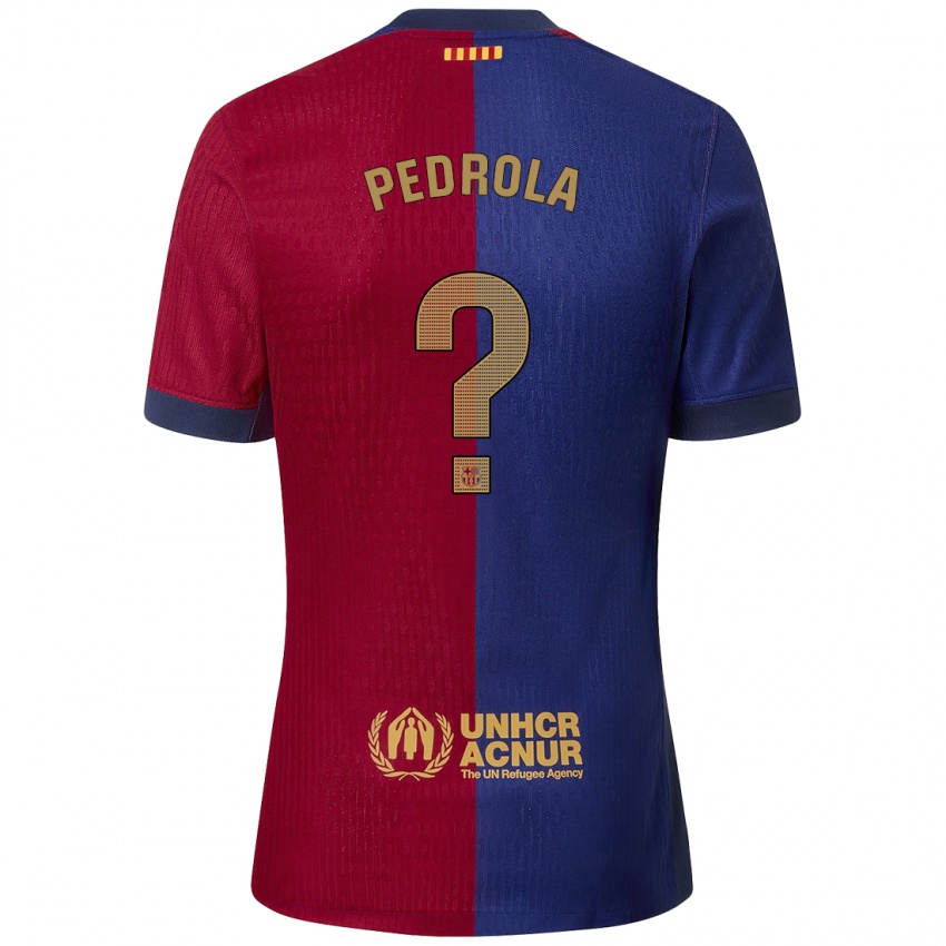 Kinderen Estanis Pedrola #0 Blauw Rood Thuisshirt Thuistenue 2024/25 T-Shirt