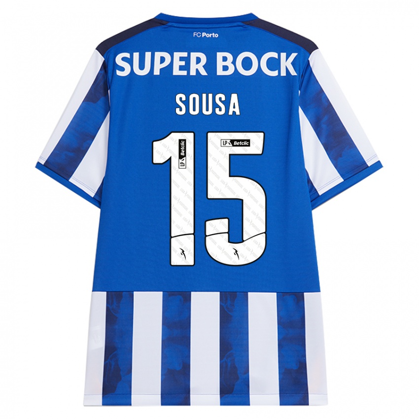 Kinderen Vasco Sousa #15 Blauw Wit Thuisshirt Thuistenue 2024/25 T-Shirt