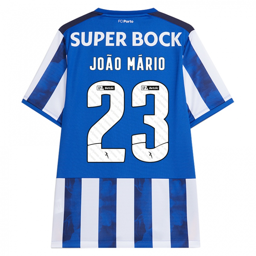 Kinderen Joao Mario #23 Blauw Wit Thuisshirt Thuistenue 2024/25 T-Shirt