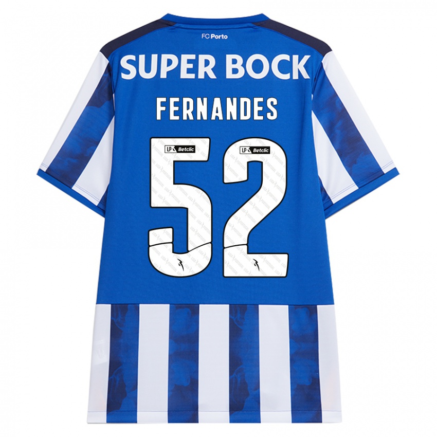 Kinderen Martim Fernandes #52 Blauw Wit Thuisshirt Thuistenue 2024/25 T-Shirt