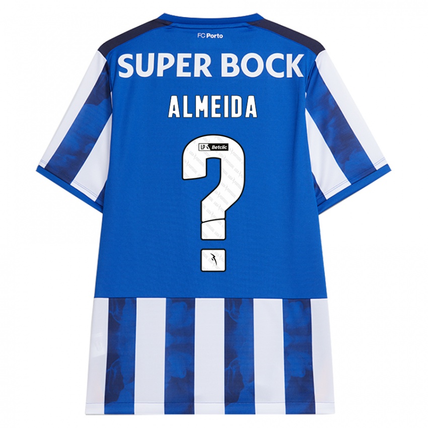 Kinderen Tomé Almeida #0 Blauw Wit Thuisshirt Thuistenue 2024/25 T-Shirt