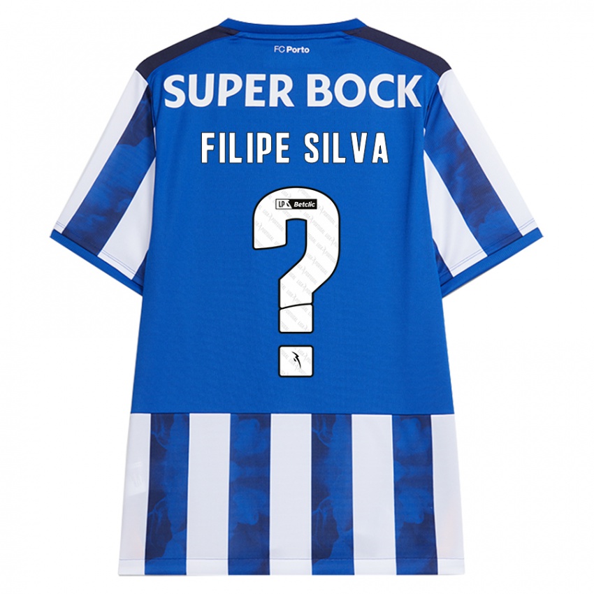 Kinderen Filipe Silva #0 Blauw Wit Thuisshirt Thuistenue 2024/25 T-Shirt