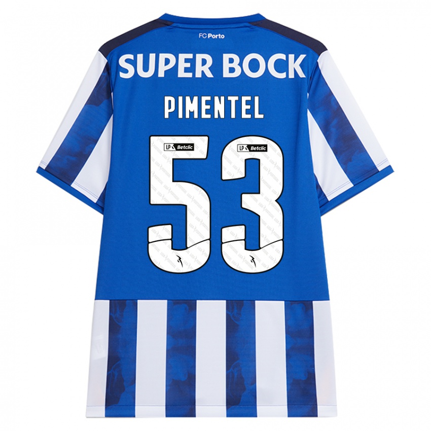 Kinderen Eric Pimentel #53 Blauw Wit Thuisshirt Thuistenue 2024/25 T-Shirt