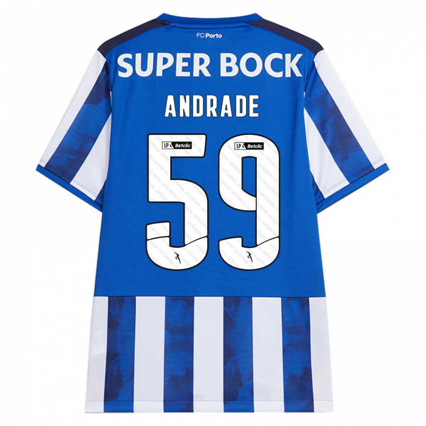 Kinderen Tiago Andrade #59 Blauw Wit Thuisshirt Thuistenue 2024/25 T-Shirt