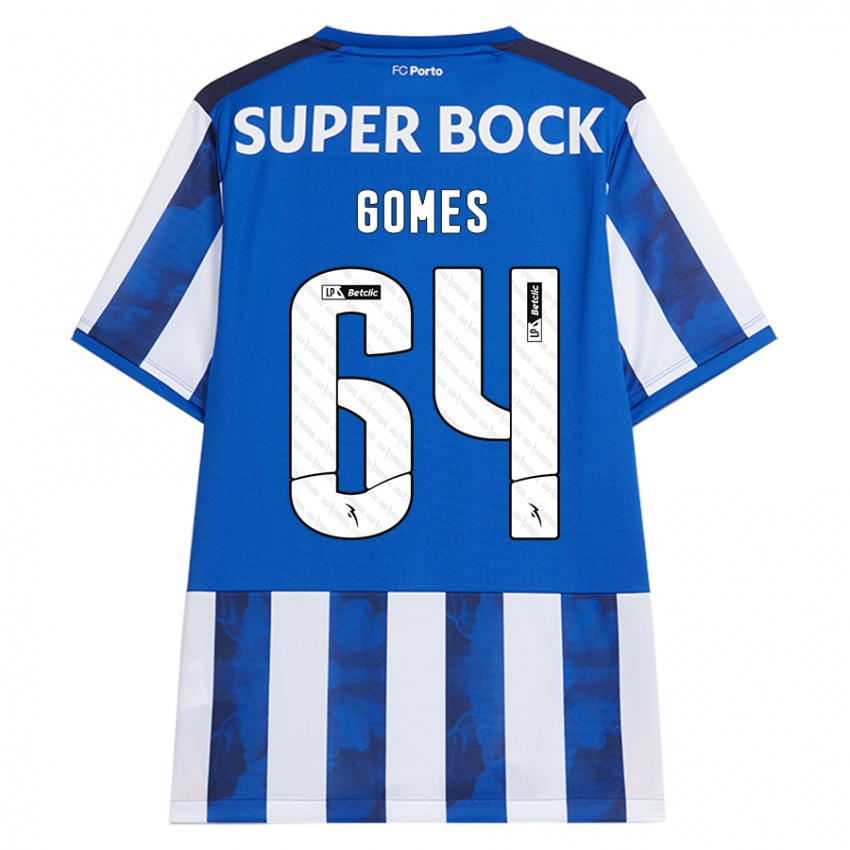 Kinderen Luís Gomes #64 Blauw Wit Thuisshirt Thuistenue 2024/25 T-Shirt