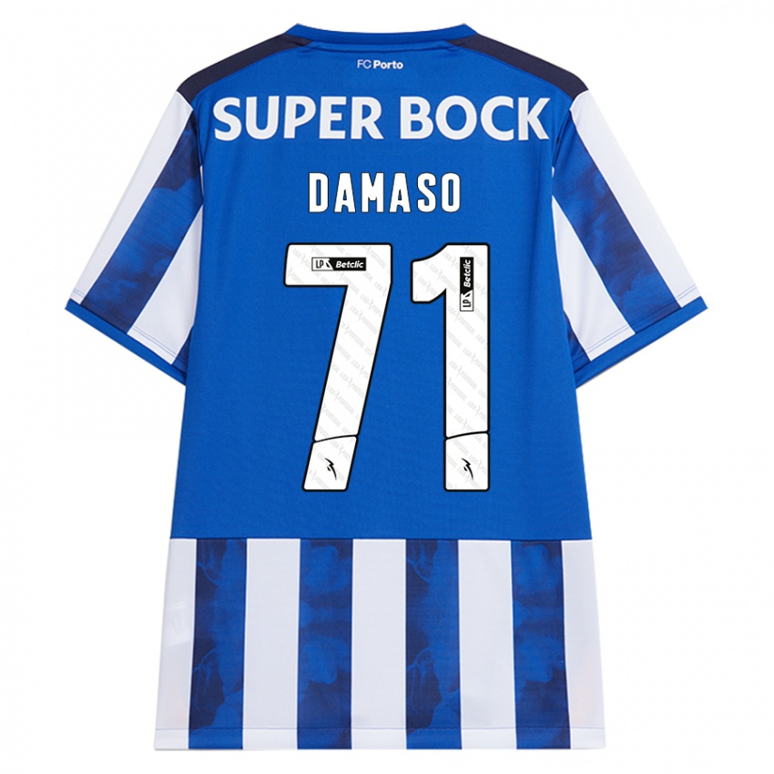 Kinderen Nico Damaso #71 Blauw Wit Thuisshirt Thuistenue 2024/25 T-Shirt