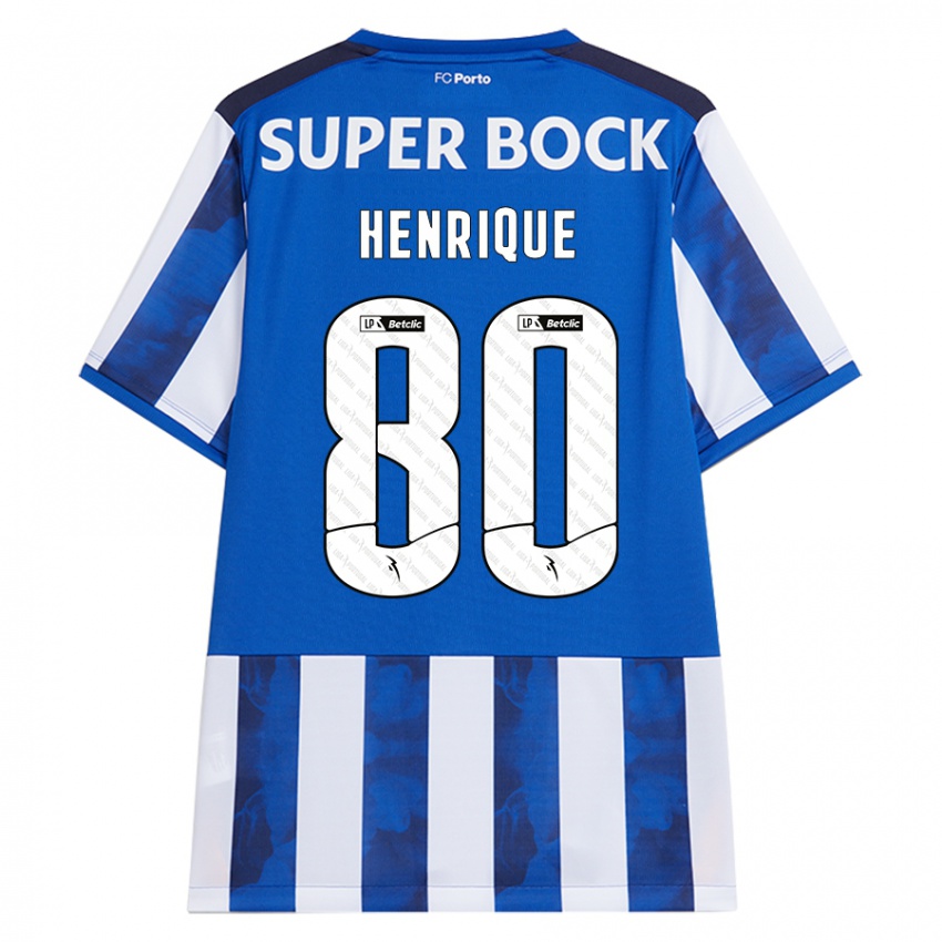 Kinderen Kaio Henrique #80 Blauw Wit Thuisshirt Thuistenue 2024/25 T-Shirt