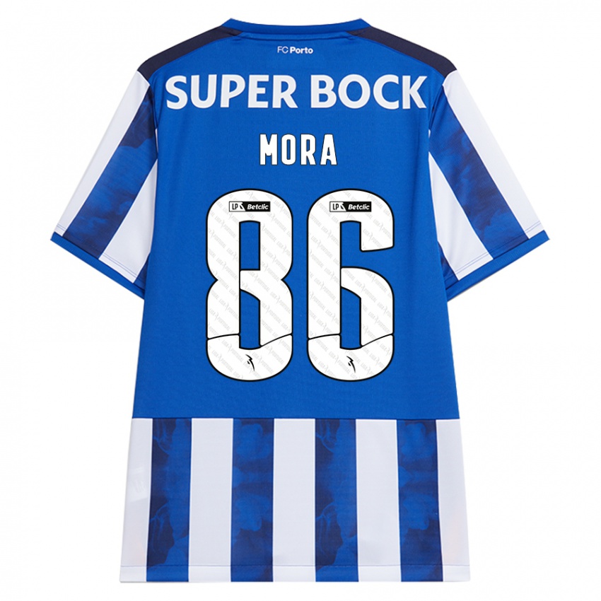 Kinderen Rodrigo Mora #86 Blauw Wit Thuisshirt Thuistenue 2024/25 T-Shirt