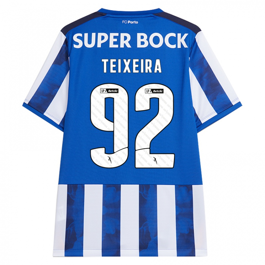 Kinderen João Teixeira #92 Blauw Wit Thuisshirt Thuistenue 2024/25 T-Shirt