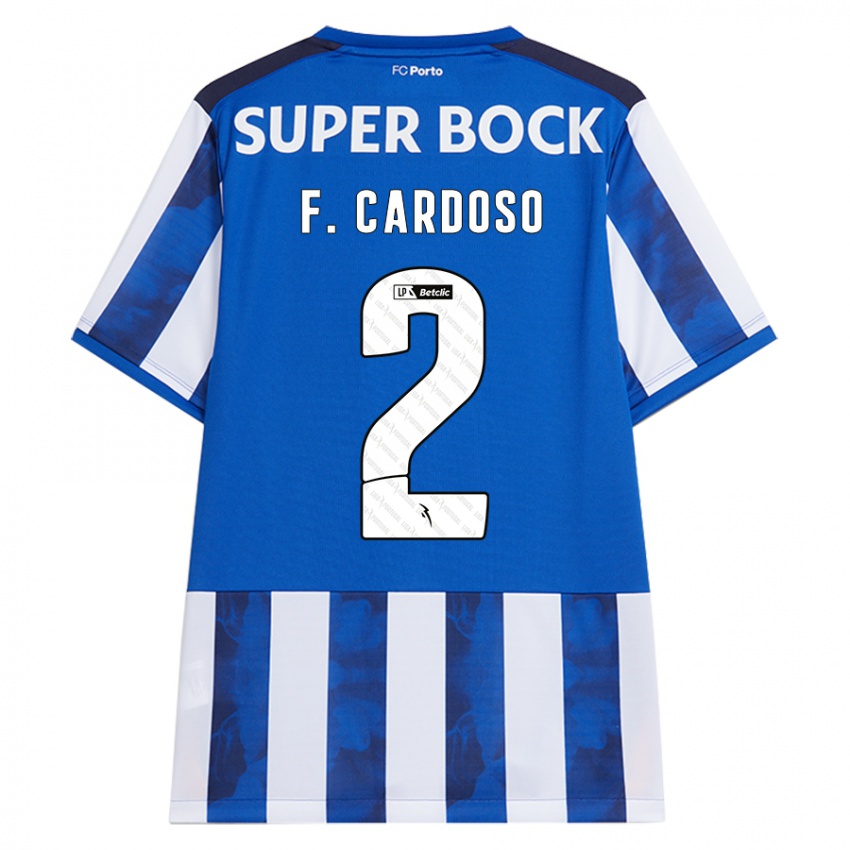 Kinderen Fabio Cardoso #2 Blauw Wit Thuisshirt Thuistenue 2024/25 T-Shirt