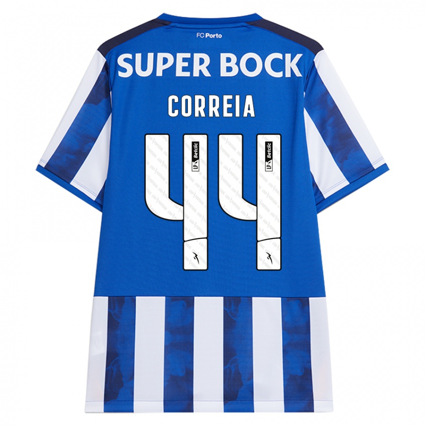 Kinderen Romain Correia #44 Blauw Wit Thuisshirt Thuistenue 2024/25 T-Shirt