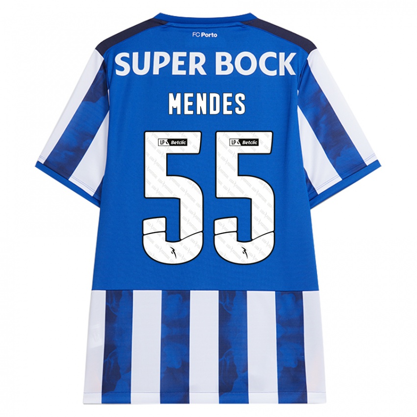 Kinderen Joao Mendes #55 Blauw Wit Thuisshirt Thuistenue 2024/25 T-Shirt