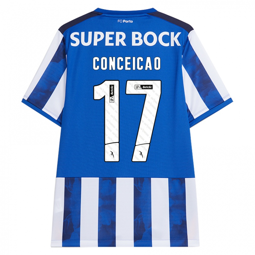 Kinderen Rodrigo Conceicao #17 Blauw Wit Thuisshirt Thuistenue 2024/25 T-Shirt