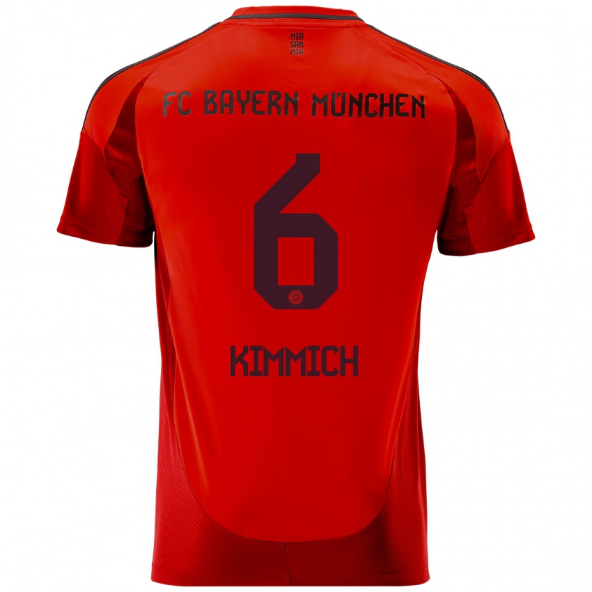 Kinderen Joshua Kimmich #6 Rood Thuisshirt Thuistenue 2024/25 T-Shirt