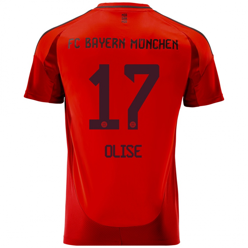 Kinderen Michael Olise #17 Rood Thuisshirt Thuistenue 2024/25 T-Shirt