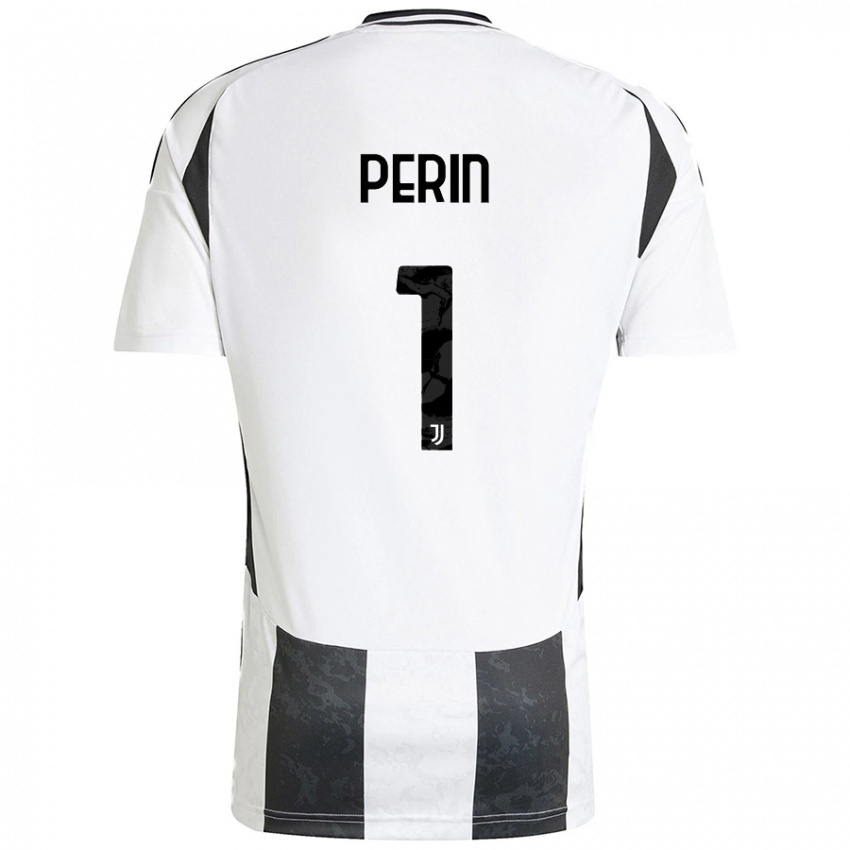 Kinderen Mattia Perin #1 Wit Zwart Thuisshirt Thuistenue 2024/25 T-Shirt