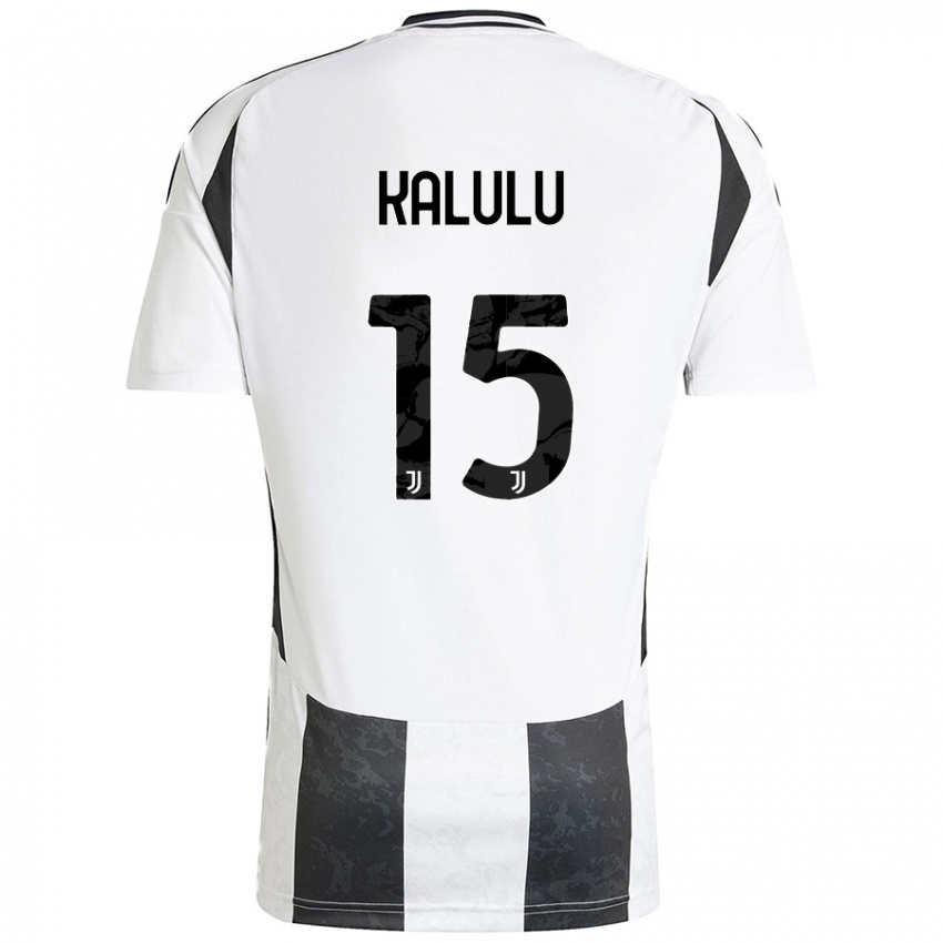 Kinderen Pierre Kalulu #15 Wit Zwart Thuisshirt Thuistenue 2024/25 T-Shirt