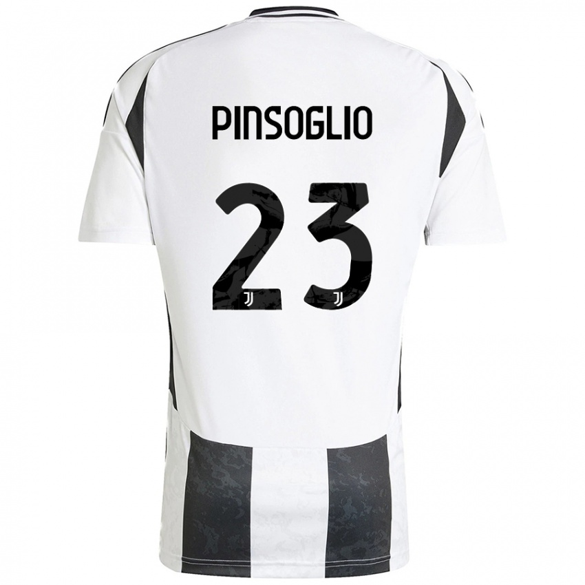 Kinderen Carlo Pinsoglio #23 Wit Zwart Thuisshirt Thuistenue 2024/25 T-Shirt