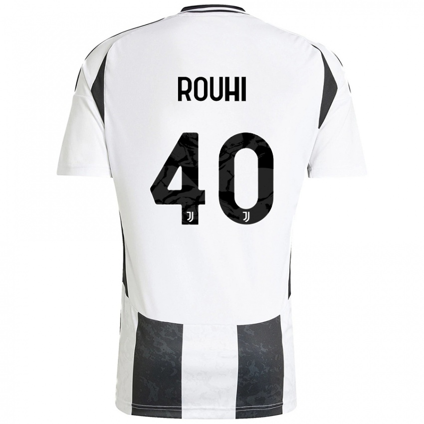 Kinderen Jonas Rouhi #40 Wit Zwart Thuisshirt Thuistenue 2024/25 T-Shirt