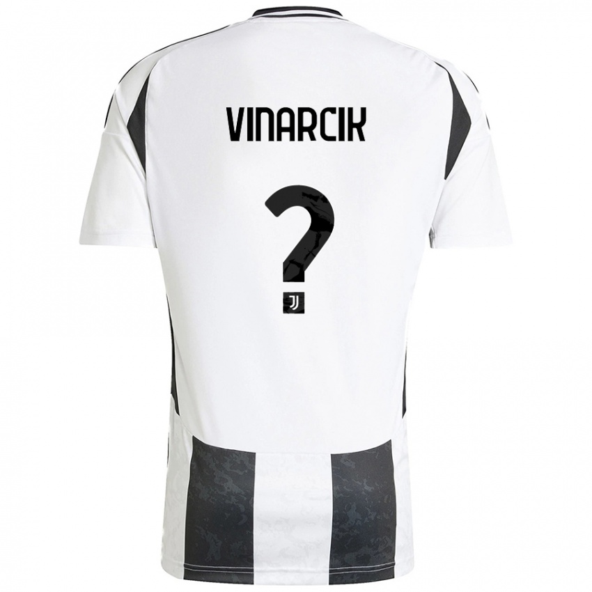 Kinderen Jakub Vinarcik #0 Wit Zwart Thuisshirt Thuistenue 2024/25 T-Shirt