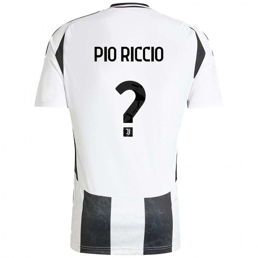 Kinderen Alessandro Pio Riccio #0 Wit Zwart Thuisshirt Thuistenue 2024/25 T-Shirt