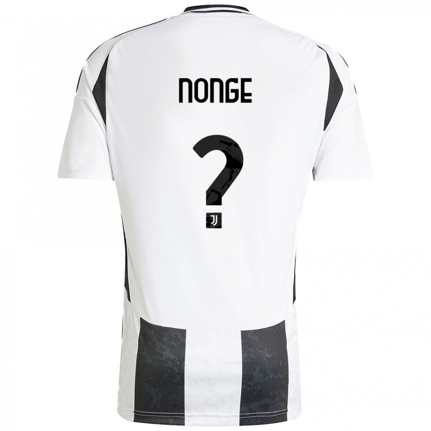 Kinderen Joseph Nonge #0 Wit Zwart Thuisshirt Thuistenue 2024/25 T-Shirt