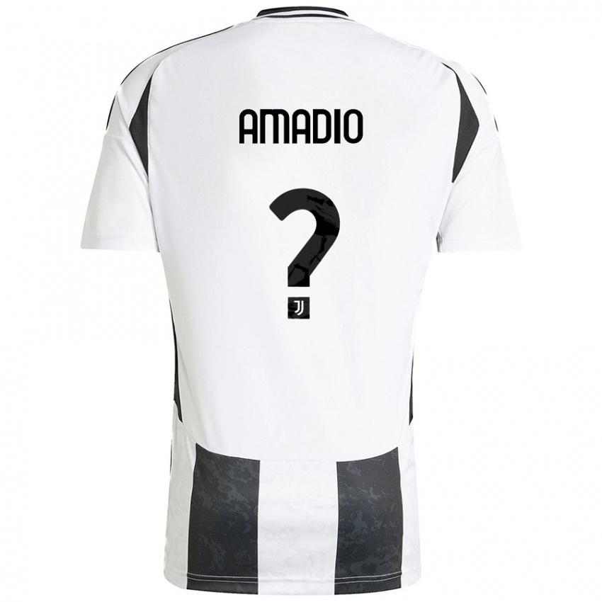 Kinderen Alex Amadio #0 Wit Zwart Thuisshirt Thuistenue 2024/25 T-Shirt