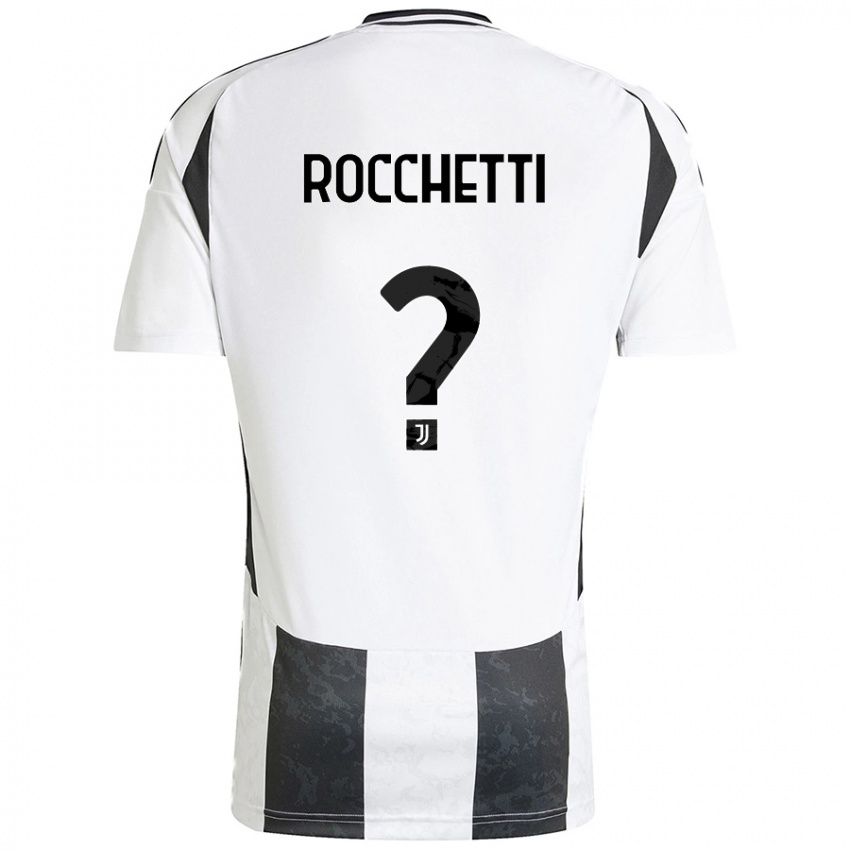 Kinderen Edoardo Rocchetti #0 Wit Zwart Thuisshirt Thuistenue 2024/25 T-Shirt