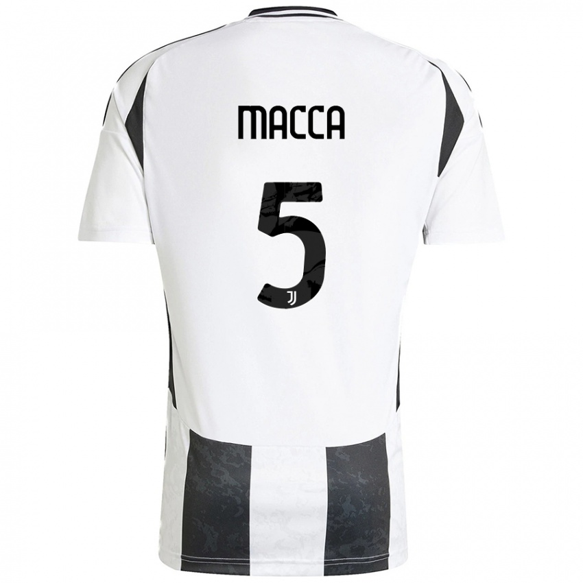 Kinderen Federico Macca #5 Wit Zwart Thuisshirt Thuistenue 2024/25 T-Shirt