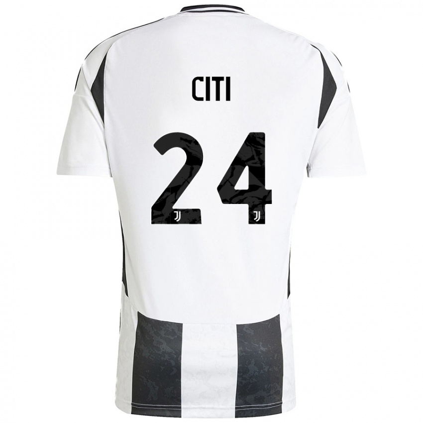 Kinderen Alessandro Citi #24 Wit Zwart Thuisshirt Thuistenue 2024/25 T-Shirt