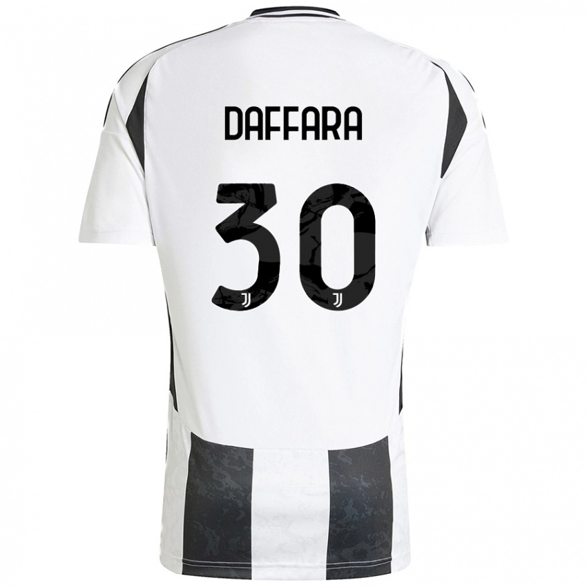 Kinderen Giovanni Daffara #30 Wit Zwart Thuisshirt Thuistenue 2024/25 T-Shirt