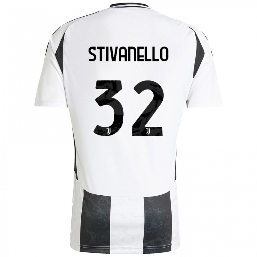 Kinderen Riccardo Stivanello #32 Wit Zwart Thuisshirt Thuistenue 2024/25 T-Shirt