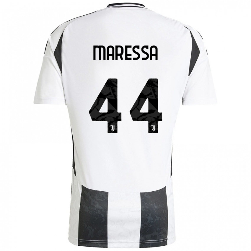 Kinderen Tommaso Maressa #44 Wit Zwart Thuisshirt Thuistenue 2024/25 T-Shirt