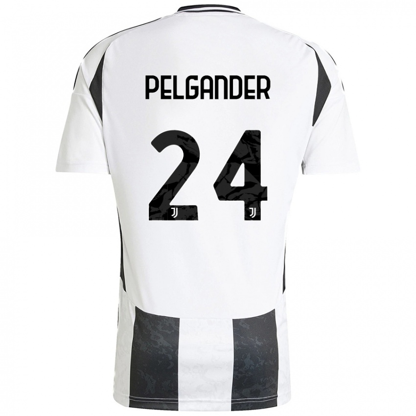 Kinderen Elsa Pelgander #24 Wit Zwart Thuisshirt Thuistenue 2024/25 T-Shirt