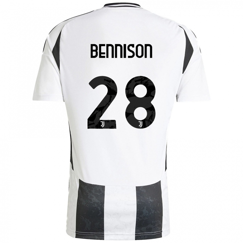 Kinderen Hanna Bennison #28 Wit Zwart Thuisshirt Thuistenue 2024/25 T-Shirt