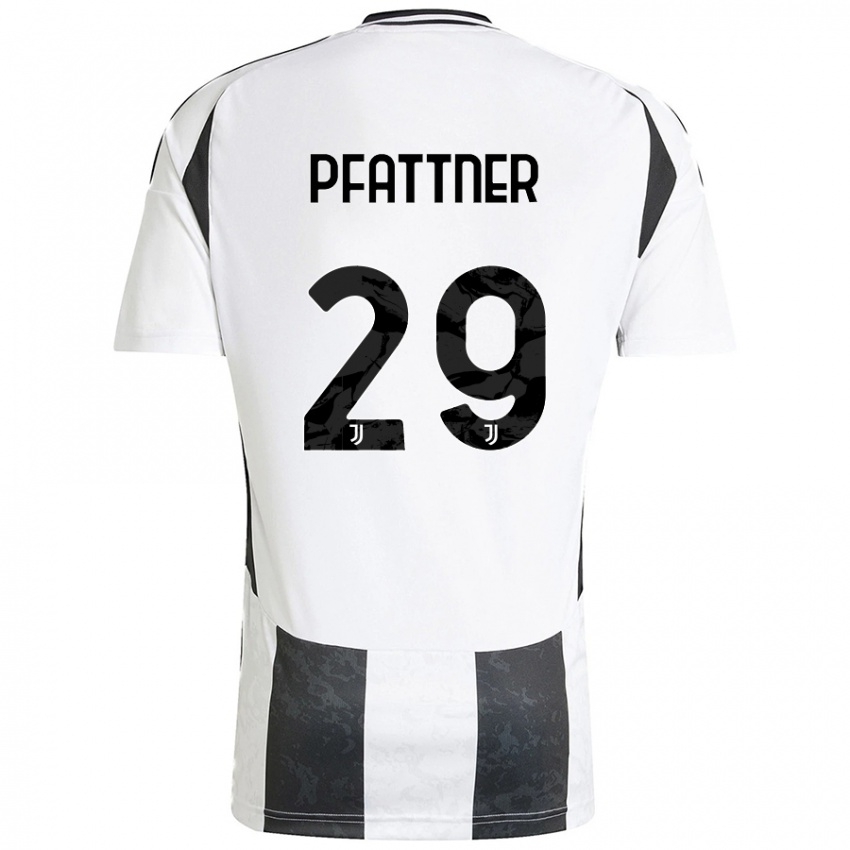 Kinderen Elisa Pfattner #29 Wit Zwart Thuisshirt Thuistenue 2024/25 T-Shirt