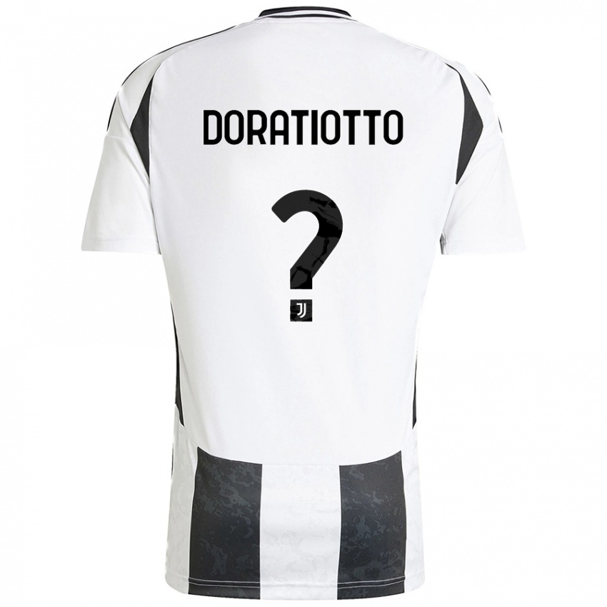 Kinderen Giulio Doratiotto #0 Wit Zwart Thuisshirt Thuistenue 2024/25 T-Shirt