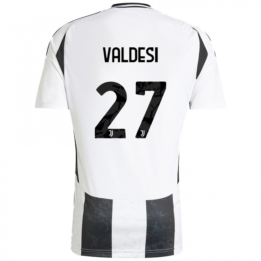 Kinderen Andrea Valdesi #27 Wit Zwart Thuisshirt Thuistenue 2024/25 T-Shirt