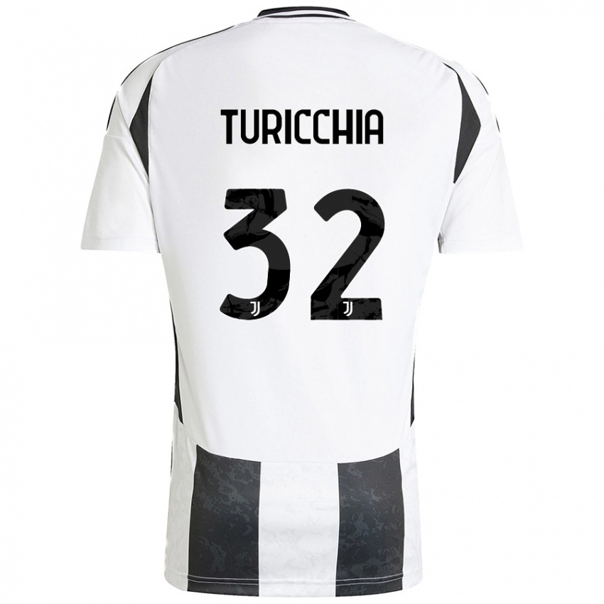 Kinderen Riccardo Turicchia #32 Wit Zwart Thuisshirt Thuistenue 2024/25 T-Shirt