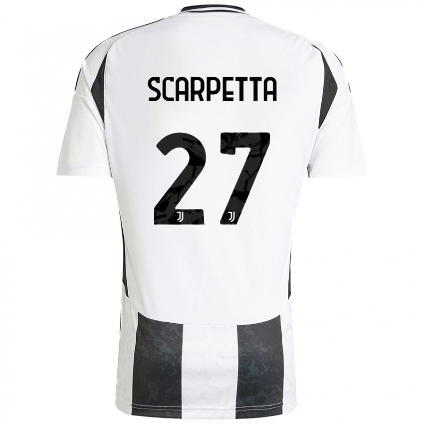 Kinderen Jacopo Scarpetta #27 Wit Zwart Thuisshirt Thuistenue 2024/25 T-Shirt